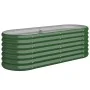 Green powder coated steel flower bed planter 114x40x36 cm by vidaXL, Pots and planters - Ref: Foro24-318863, Price: 37,91 €, ...