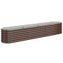 Brown powder coated steel flower bed planter 224x40x36 cm by vidaXL, Pots and planters - Ref: Foro24-318875, Price: 62,47 €, ...