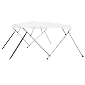 Bimini-Top mit 4 weißen Bögen 243 x 210 x 137 cm von vidaXL, Aufbewahrungsabdeckungen für Boote - Ref: Foro24-92369, Preis: 1...