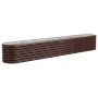 Brown powder coated steel flower bed planter 260x40x36 cm by vidaXL, Pots and planters - Ref: Foro24-318880, Price: 62,99 €, ...