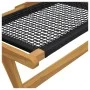 Gartenstuhl mit Fußstütze aus massivem Teakholz und Polyester von vidaXL, Gartenstühle - Ref: Foro24-319155, Preis: 245,32 €,...