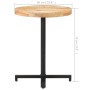 Round bistro table rough mango wood Ø60x75 cm by vidaXL, Kitchen and dining tables - Ref: Foro24-320265, Price: 101,77 €, Dis...