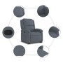 Hochklappbarer Sessel aus dunkelgrauem Samt von vidaXL, Sessel - Ref: Foro24-3204301, Preis: 259,19 €, Rabatt: %