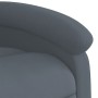 Sillón reclinable elevable terciopelo gris oscuro