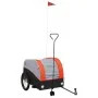 Schwarz-orangefarbener Fahrradanhänger aus Eisen, 45 kg von vidaXL, Fahrradanhänger - Ref: Foro24-94145, Preis: 85,50 €, Raba...