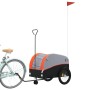 Schwarz-orangefarbener Fahrradanhänger aus Eisen, 45 kg von vidaXL, Fahrradanhänger - Ref: Foro24-94145, Preis: 86,91 €, Raba...