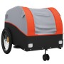 Remolque para bicicleta hierro negro y naranja 45 kg