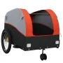 Schwarz-orangefarbener Fahrradanhänger aus Eisen, 45 kg von vidaXL, Fahrradanhänger - Ref: Foro24-94145, Preis: 85,50 €, Raba...