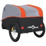 Remolque para bicicleta hierro negro y naranja 45 kg