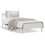 Bed frame with white pine wood headboard 75x190 cm by vidaXL, Beds and slatted bases - Ref: Foro24-842783, Price: 82,84 €, Di...