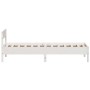 Bed frame with white pine wood headboard 75x190 cm by vidaXL, Beds and slatted bases - Ref: Foro24-842783, Price: 82,84 €, Di...