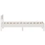 Bed frame with white pine wood headboard 75x190 cm by vidaXL, Beds and slatted bases - Ref: Foro24-842783, Price: 82,06 €, Di...