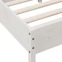 Bed frame with white pine wood headboard 75x190 cm by vidaXL, Beds and slatted bases - Ref: Foro24-842783, Price: 82,06 €, Di...