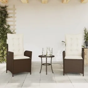 Garden recliners with brown cushions 2 pcs PE rattan by vidaXL, Garden chairs - Ref: Foro24-365266, Price: 266,88 €, Discount: %