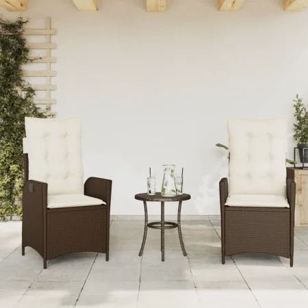 Garden recliners with brown cushions 2 pcs PE rattan by vidaXL, Garden chairs - Ref: Foro24-365266, Price: 266,88 €, Discount: %