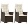Garden recliners with brown cushions 2 pcs PE rattan by vidaXL, Garden chairs - Ref: Foro24-365266, Price: 266,88 €, Discount: %