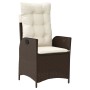 Garden recliners with brown cushions 2 pcs PE rattan by vidaXL, Garden chairs - Ref: Foro24-365266, Price: 232,33 €, Discount: %