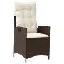 Garden recliners with brown cushions 2 pcs PE rattan by vidaXL, Garden chairs - Ref: Foro24-365266, Price: 266,88 €, Discount: %
