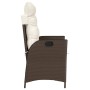 Garden recliners with brown cushions 2 pcs PE rattan by vidaXL, Garden chairs - Ref: Foro24-365266, Price: 232,33 €, Discount: %