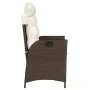 Garden recliners with brown cushions 2 pcs PE rattan by vidaXL, Garden chairs - Ref: Foro24-365266, Price: 266,88 €, Discount: %