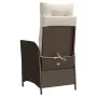 Garden recliners with brown cushions 2 pcs PE rattan by vidaXL, Garden chairs - Ref: Foro24-365266, Price: 266,88 €, Discount: %