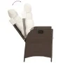 Sillones reclinables jardín con cojines marrones 2 uds ratán PE de vidaXL, Sillas de jardín - Ref: Foro24-365266, Precio: 266...