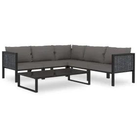Garden furniture 6 pieces and cushions anthracite synthetic rattan by vidaXL, Garden sets - Ref: Foro24-49409, Price: 635,70 ...