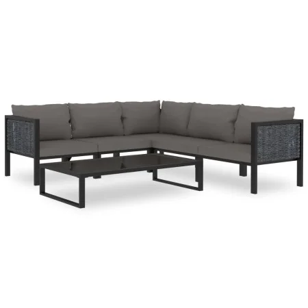 Garden furniture 6 pieces and cushions anthracite synthetic rattan by vidaXL, Garden sets - Ref: Foro24-49409, Price: 634,08 ...