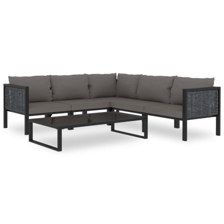 Gartenmöbel 6 Stück und Kissen anthrazitfarbenes synthetisches Rattan von vidaXL, Gartensets - Ref: Foro24-49409, Preis: 620,...