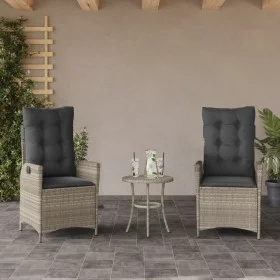Garden recliners with gray cushions 2 pcs PE rattan by vidaXL, Garden chairs - Ref: Foro24-365270, Price: 253,77 €, Discount: %
