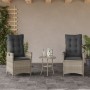 Gartenliegen mit grauen Kissen 2 Stück PE-Rattan von vidaXL, Gartenstühle - Ref: Foro24-365270, Preis: 213,40 €, Rabatt: %