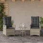 Sillones reclinables de jardín con cojines gris 2 uds ratán PE de vidaXL, Sillas de jardín - Ref: Foro24-365270, Precio: 234,...