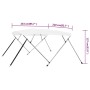 Bimini-Top mit 4 weißen Bögen 243 x 210 x 137 cm von vidaXL, Aufbewahrungsabdeckungen für Boote - Ref: Foro24-92369, Preis: 1...