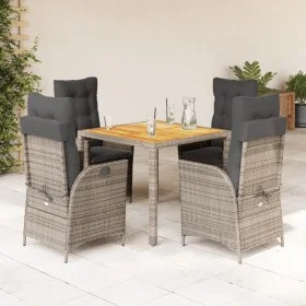 5-piece garden dining set with gray synthetic rattan cushions by vidaXL, Garden sets - Ref: Foro24-3213104, Price: 641,36 €, ...