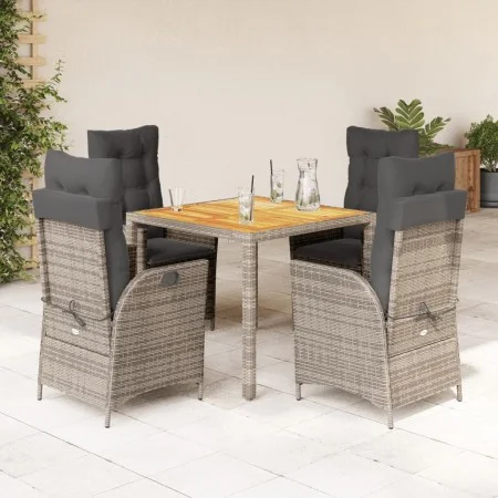 5-piece garden dining set with gray synthetic rattan cushions by vidaXL, Garden sets - Ref: Foro24-3213104, Price: 641,36 €, ...