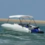 Weiße 3-Bogen-Bimini-Markise 183x140x137 cm von vidaXL, Aufbewahrungsabdeckungen für Boote - Ref: Foro24-92359, Preis: 131,26...