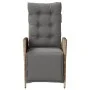 Garden recliner with footrest mixed beige PE rattan by vidaXL, Garden chairs - Ref: Foro24-365285, Price: 141,88 €, Discount: %