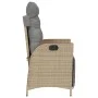 Garden recliner with footrest mixed beige PE rattan by vidaXL, Garden chairs - Ref: Foro24-365285, Price: 141,88 €, Discount: %