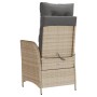 Gartensessel mit Fußstütze aus beigem PE-Rattan von vidaXL, Gartenstühle - Ref: Foro24-365285, Preis: 128,03 €, Rabatt: %