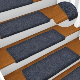 Stair mat 15 pcs blue punched fabric 65x21x4 cm by vidaXL, Stair mats - Ref: Foro24-134566, Price: 42,92 €, Discount: %