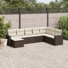 8-piece garden sofa set and brown synthetic rattan cushions by vidaXL, Modular outdoor sofas - Ref: Foro24-3251700, Price: 50...