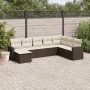 8-piece garden sofa set and brown synthetic rattan cushions by vidaXL, Modular outdoor sofas - Ref: Foro24-3251700, Price: 50...