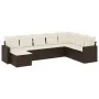8-piece garden sofa set and brown synthetic rattan cushions by vidaXL, Modular outdoor sofas - Ref: Foro24-3251700, Price: 50...