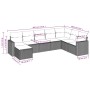 8-piece garden sofa set and brown synthetic rattan cushions by vidaXL, Modular outdoor sofas - Ref: Foro24-3251700, Price: 50...