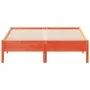 Estructura de cama madera maciza pino marrón cera 140x190 cm de vidaXL, Camas y somieres - Ref: Foro24-842717, Precio: 106,83...