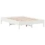 Solid white pine wood bed frame 120x200 cm by vidaXL, Beds and slatted bases - Ref: Foro24-842703, Price: 114,19 €, Discount: %