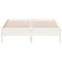 Solid white pine wood bed frame 120x200 cm by vidaXL, Beds and slatted bases - Ref: Foro24-842703, Price: 114,19 €, Discount: %