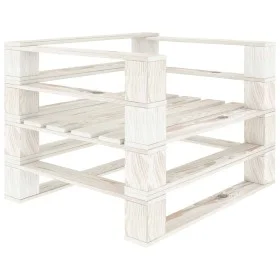 Weißer Gartensessel aus Holzpalette von vidaXL, Gartenbänke - Ref: Foro24-49332, Preis: 57,95 €, Rabatt: %