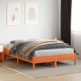 Estructura de cama madera maciza pino marrón cera 140x200 cm de vidaXL, Camas y somieres - Ref: Foro24-842701, Precio: 120,50 €