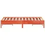 Wax brown pine solid wood bed frame 140x200 cm by vidaXL, Beds and slatted bases - Ref: Foro24-842701, Price: 118,66 €, Disco...